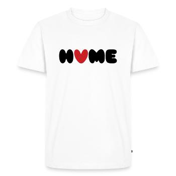 Home Is Where The Heart Is - Men's Premium Organic T-Shirt - white - Front - Nico (187cm)
