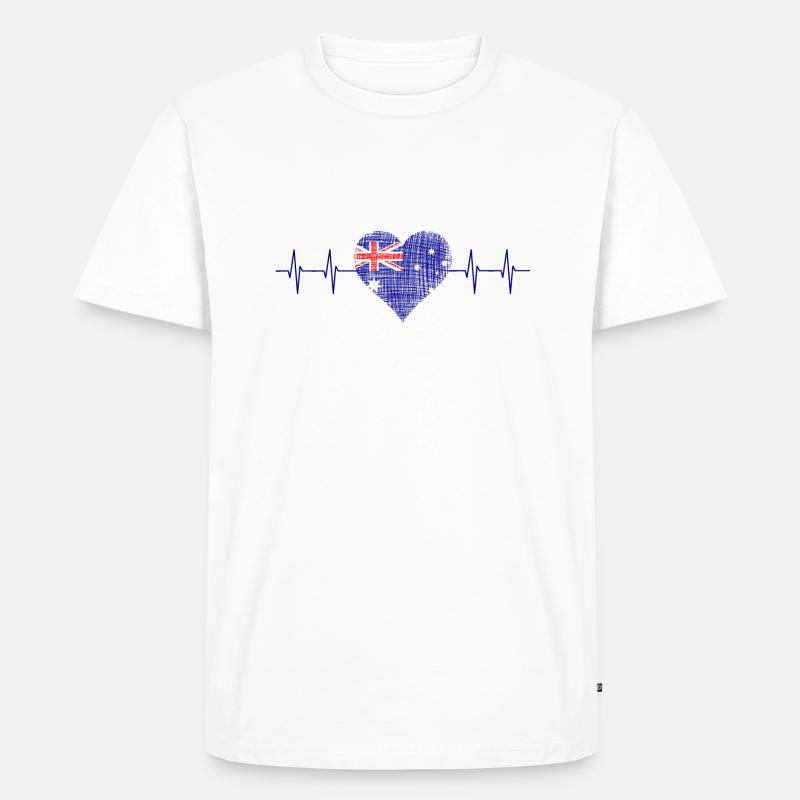 Australia, Down Under - Männer Premium Bio T-Shirt - Weiß