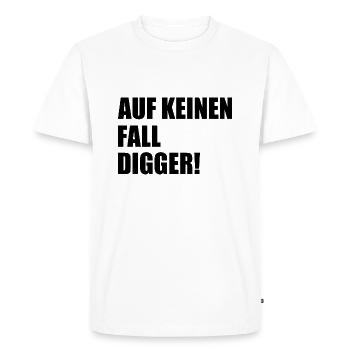 Definitely not digga - Men's Premium Organic T-Shirt - white - Front - Nico (187cm)