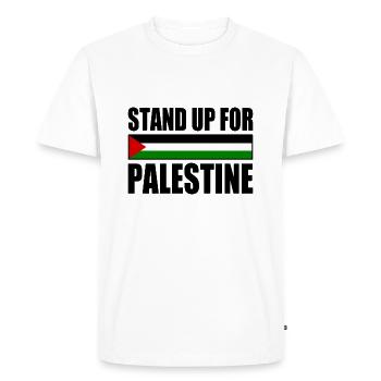 stand up for palestine - T-shirt Premium bio Homme - blanc - Devant - Nico (187cm)