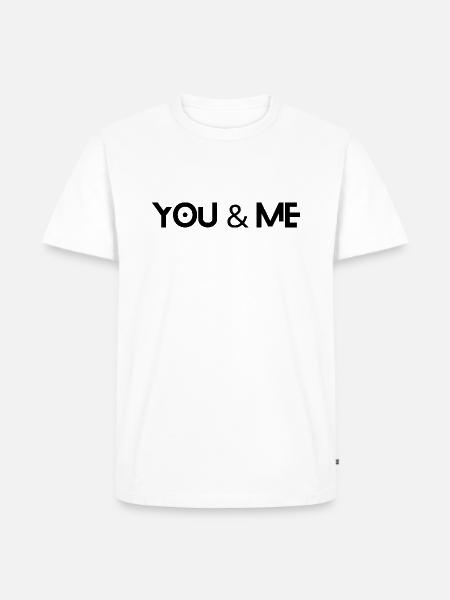 YOU & ME - Männer Premium Bio T-Shirt - Weiß