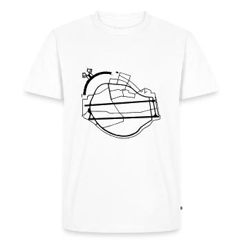 Le parc de Tempelhof Berlin - T-shirt Premium bio Homme - blanc - Devant - Nico (187cm)