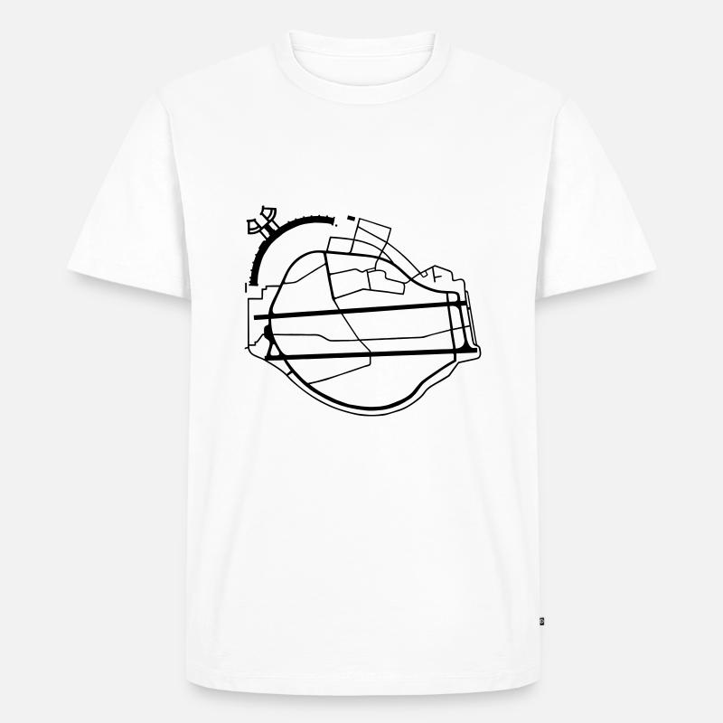 Tempelhofer Feld Berlin - Männer Premium Bio T-Shirt - Weiß
