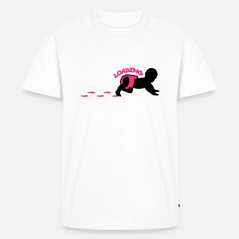 Baby Loading Design - Männer Premium Bio T-Shirt - Weiß