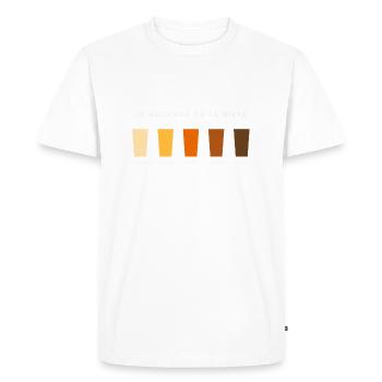 Biere degrade beer gradient (dd) - Men's Premium Organic T-Shirt - white - Front - Nico (187cm)