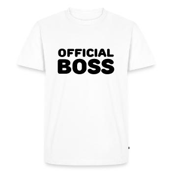 Official Boss - T-shirt Premium bio Homme - blanc - Devant - Nico (187cm)