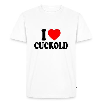 I love cuckold - T-shirt Premium bio Homme - blanc - Devant - Nico (187cm)