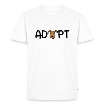 adopt - Men's Premium Organic T-Shirt - white - Front - Nico (187cm)