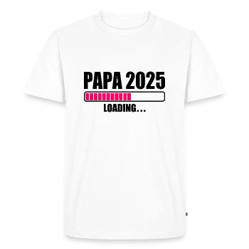 Papa 2025 - Men's Premium Organic T-Shirt - white - Front - Nico (187cm)