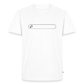 Boîte de recherche - T-shirt Premium bio Homme - blanc - Devant - Nico (187cm)