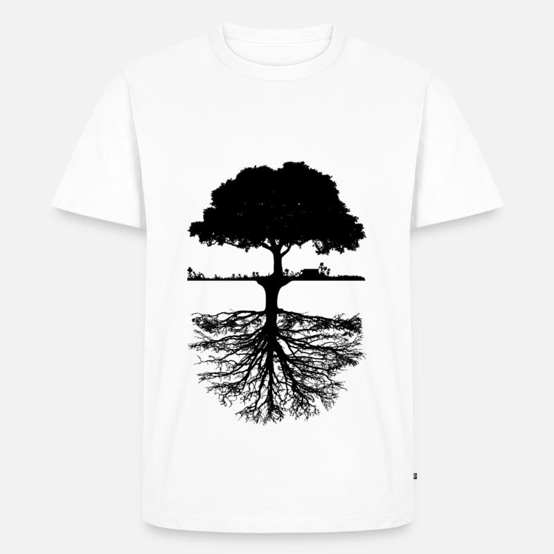 Baum - Männer Premium Bio T-Shirt - Weiß