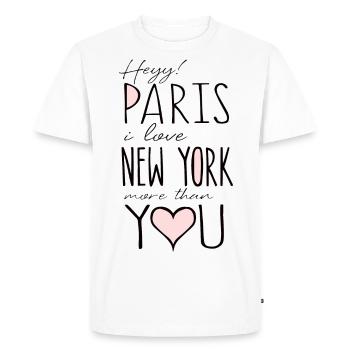 Paris - T-shirt Premium bio Homme - blanc - Devant - Nico (187cm)