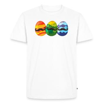 Oeuf de pâques hipster - T-shirt Premium bio Homme - blanc - Devant - Nico (187cm)