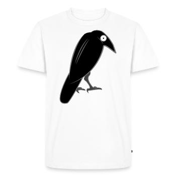 Crow - Men's Premium Organic T-Shirt - white - Front - Nico (187cm)