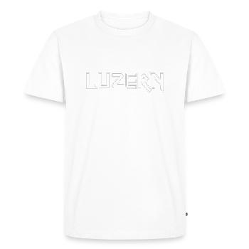 Lucerne Switzerland - Men's Premium Organic T-Shirt - white - Front - Nico (187cm)