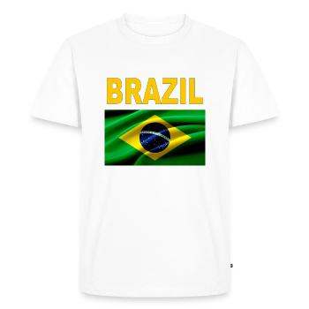 BRESIL - T-shirt Premium bio Homme - blanc - Devant - Nico (187cm)