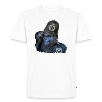 Police monkey - Men's Premium Organic T-Shirt - white - Front - Nico (187cm)