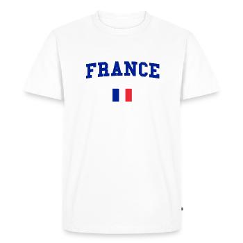 FRANCE - T-shirt Premium bio Homme - blanc - Devant - Nico (187cm)