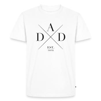 DAD EST. 2021 père famille papa - T-shirt Premium bio Homme - blanc - Devant - Nico (187cm)