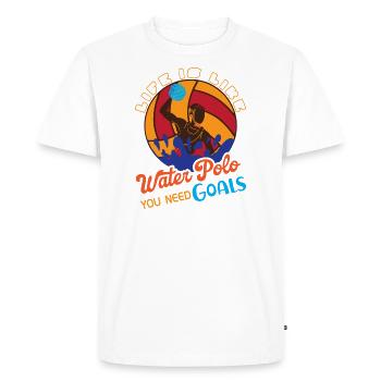 Waterpolo Water Polo Water Polo - Cadeau - T-shirt Premium bio Homme - blanc - Devant - Nico (187cm)