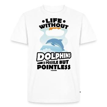 Dauphin - T-shirt Premium bio Homme - blanc - Devant - Nico (187cm)