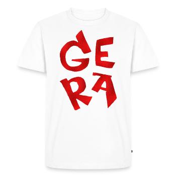 Gera - T-shirt Premium bio Homme - blanc - Devant - Nico (187cm)
