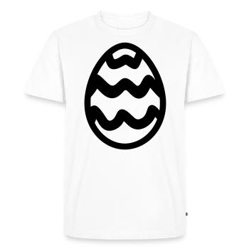 Oeuf - T-shirt Premium bio Homme - blanc - Devant - Nico (187cm)
