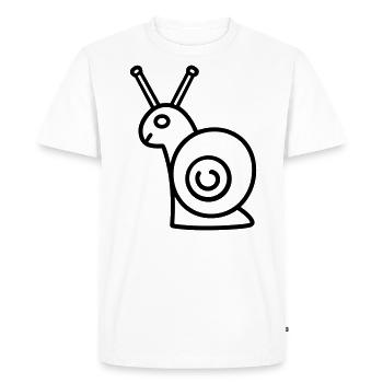 Snail - Men's Premium Organic T-Shirt - white - Front - Nico (187cm)