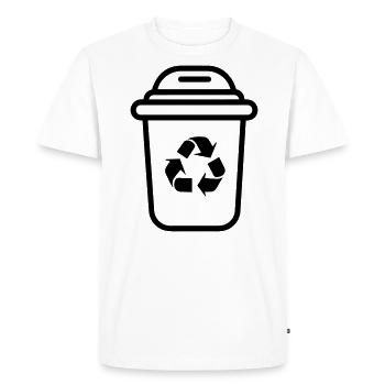 poubelle - T-shirt Premium bio Homme - blanc - Devant - Nico (187cm)