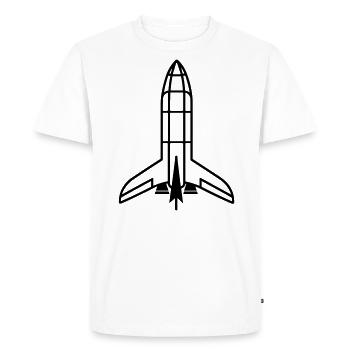 Rocket - Men's Premium Organic T-Shirt - white - Front - Nico (187cm)
