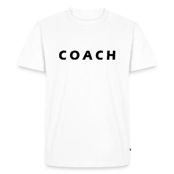 COACH - T-shirt Premium bio Homme - blanc - Devant - Nico (187cm)