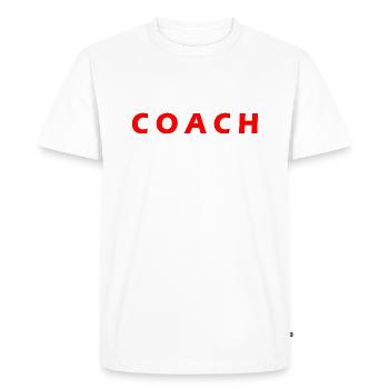 COACH - T-shirt Premium bio Homme - blanc - Devant - Nico (187cm)