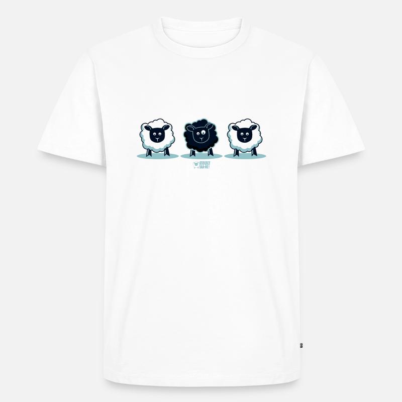 Ewe, das schwarze Schaf? - Männer Premium Bio T-Shirt - Weiß