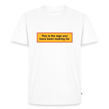 Byskylt - signe que vous cherchiez - T-shirt Premium bio Homme - blanc - Devant - Nico (187cm)