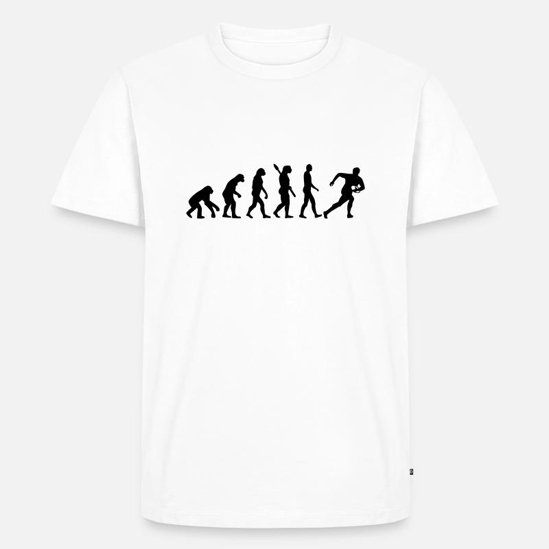 Rugby - Männer Premium Bio T-Shirt - Weiß