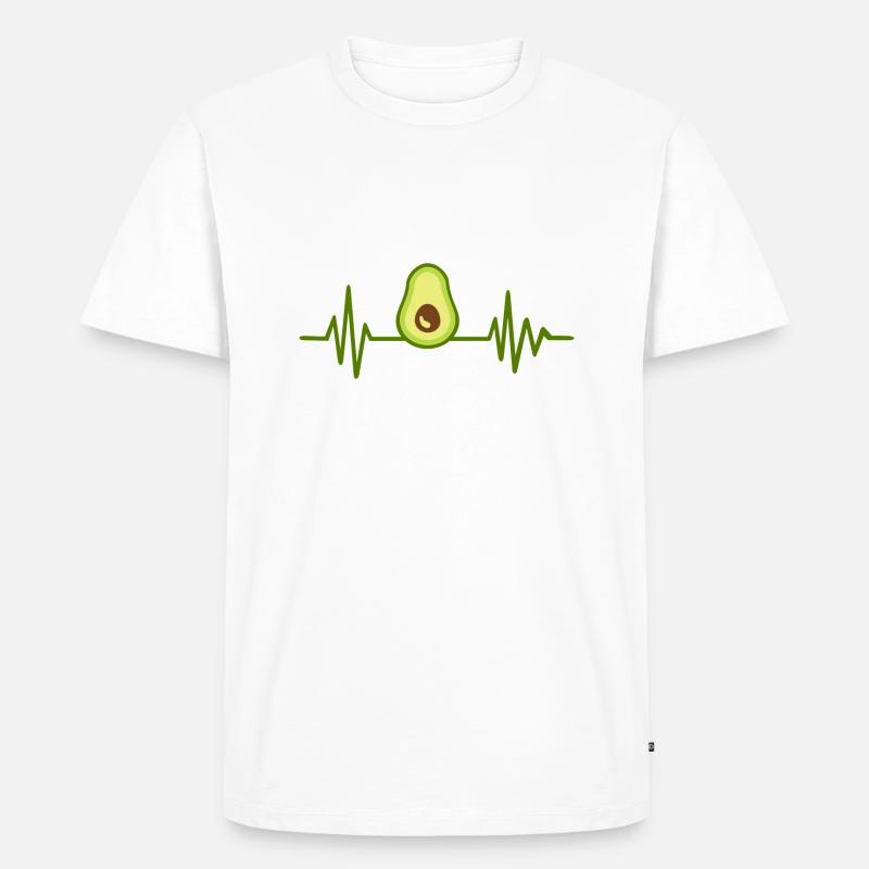 Avocado - Männer Premium Bio T-Shirt - Weiß