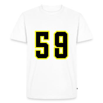59 Number Leotard - Men's Premium Organic T-Shirt - white - Front - Nico (187cm)