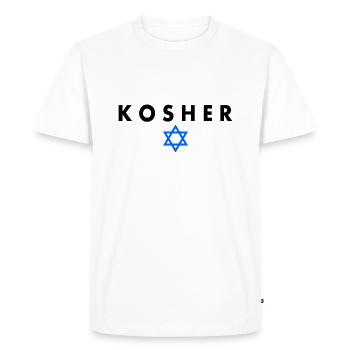 Kosher - Men's Premium Organic T-Shirt - white - Front - Nico (187cm)