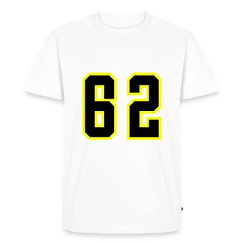 Maillot à 62 numéros - T-shirt Premium bio Homme - blanc - Devant - Nico (187cm)