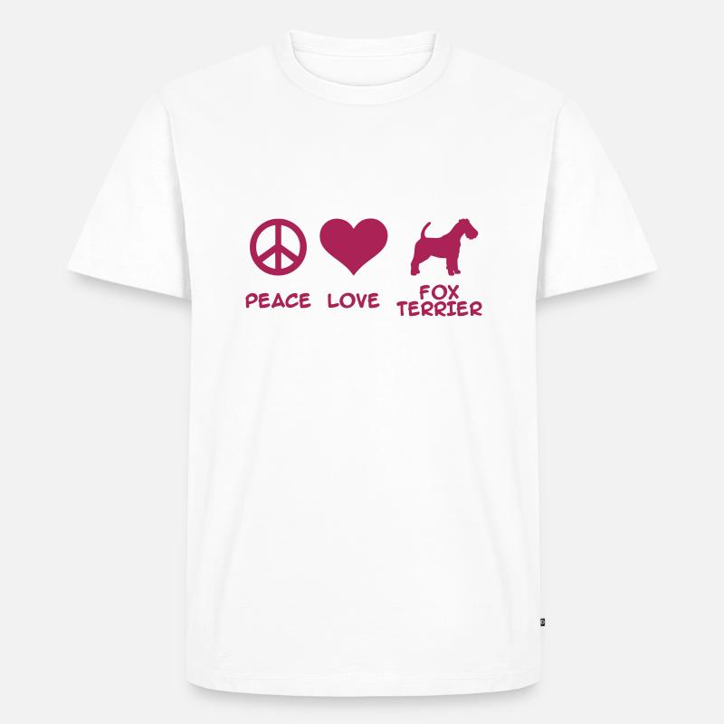 Fox Terrier - Männer Premium Bio T-Shirt - Weiß