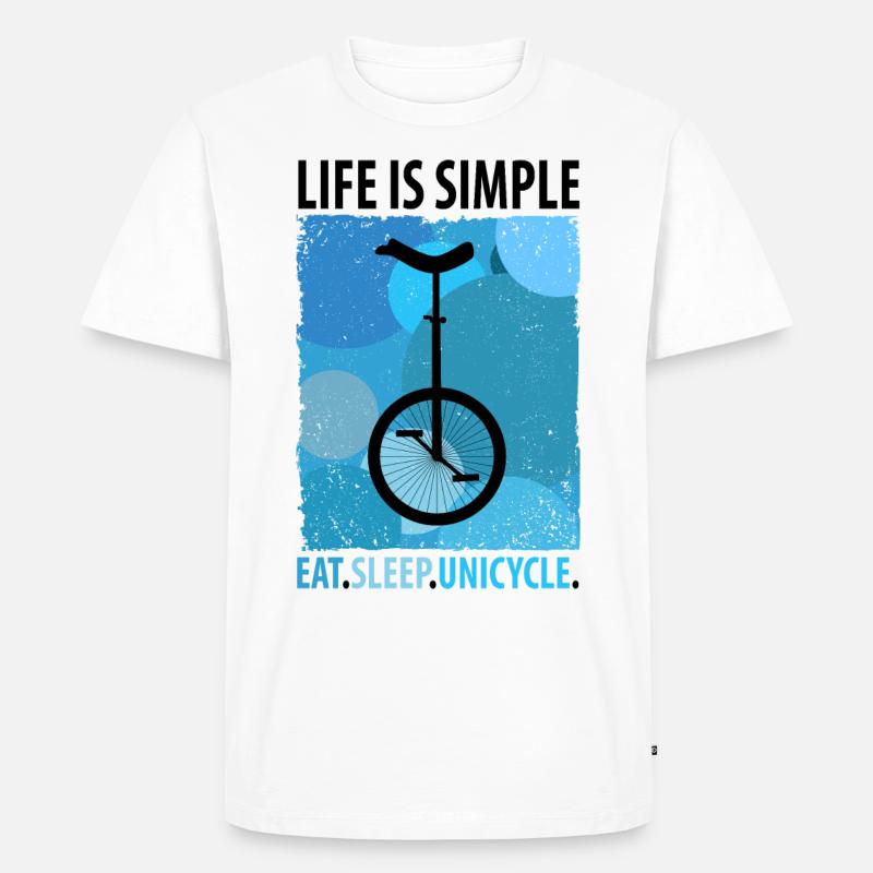 Einrad Einradfahrer Einradfahrerin - Männer Premium Bio T-Shirt - Weiß