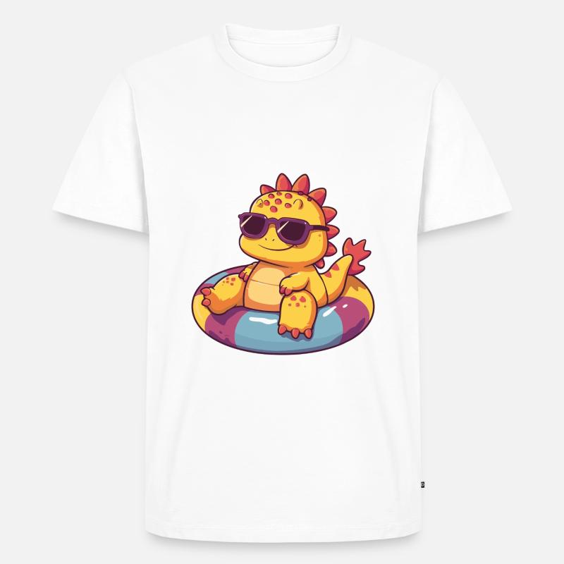 Dinosaurier stegosaurus Comic Cool - Männer Premium Bio T-Shirt - Weiß