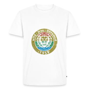 66. Anniversaire Secouant la foule depuis 09/1959 - T-shirt Premium bio Homme - blanc - Devant - Nico (187cm)