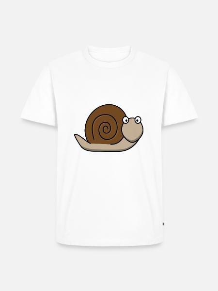 Friendly snail - Men's Premium Organic T-Shirt - white