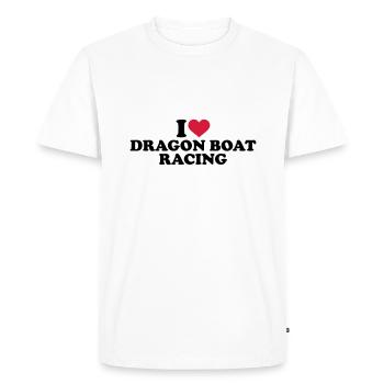 dragon boat - T-shirt Premium bio Homme - blanc - Devant - Nico (187cm)