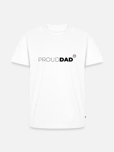 Proud DAD - Männer Premium Bio T-Shirt - Weiß