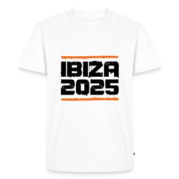 Ibiza 2025 Holidays - Men's Premium Organic T-Shirt - white - Front - Nico (187cm)
