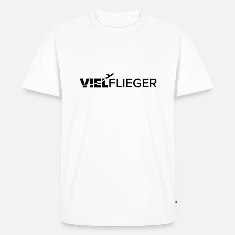 Vielflieger - Männer Premium Bio T-Shirt - Weiß