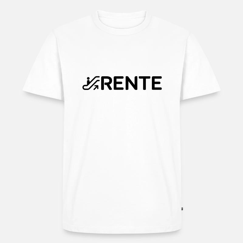Rolltreppe Rente3 - Männer Premium Bio T-Shirt - Weiß