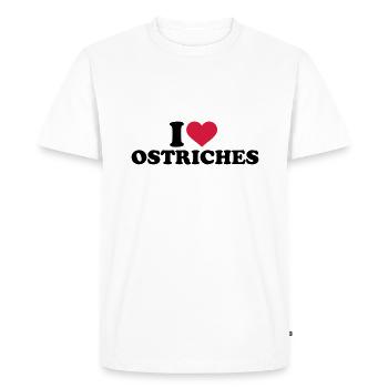 autruche - T-shirt Premium bio Homme - blanc - Devant - Nico (187cm)